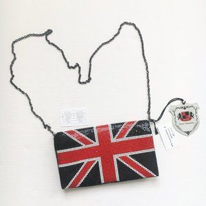 NWT British UK Flag Metal Mesh Crossbody Bag